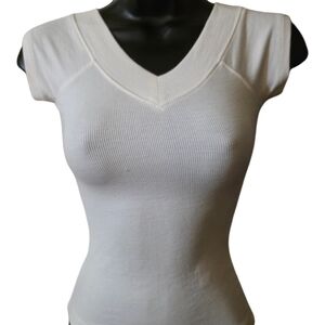 BDG White V-Neck Muscle Tee